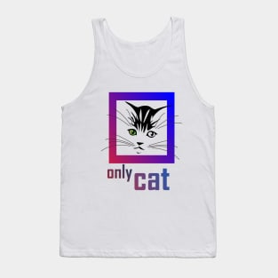 only face cat cutes Tank Top